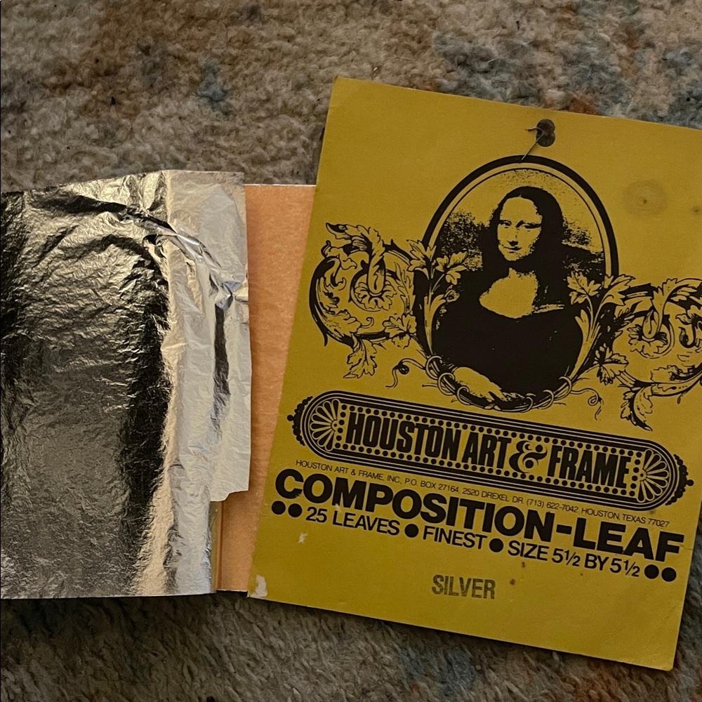 Silver Composition Leaf Art Print